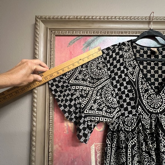 Akemi & Kin Black and White Eyelet Mini Dress - Picture 7 of 10